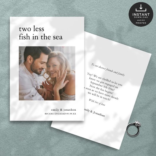 2 minder vissen in Zee Foto Verloving Aankondiging