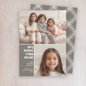 2 Minimale kerstkerstvakantie met fotocollage Feestdagenkaart