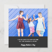 2 moeders zijn beter dan één moederdag fotokaart (Achterkant)
