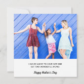 2 moeders zijn beter dan één moedersdag fotokaart (Achterkant)