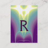 2 MONOGRAM paars violet wit roze Visitekaartje (Achterkant)