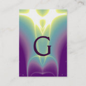 2 MONOGRAM paars violet wit roze Visitekaartje (Achterkant)