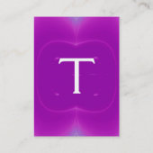 2 MONOGRAM paars violet wit roze Visitekaartje (Achterkant)