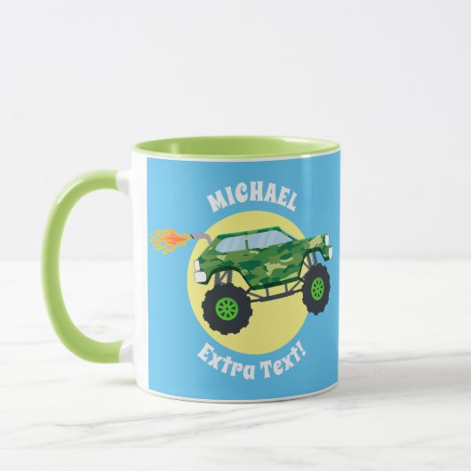 2 Monster Trucks, Naam & Bericht Mok (Links)