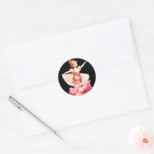 2 mooie ballerina's ronde sticker (Envelop)
