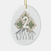 2 Mountain Warrior Post-Its Keramisch Ornament (Rechts)