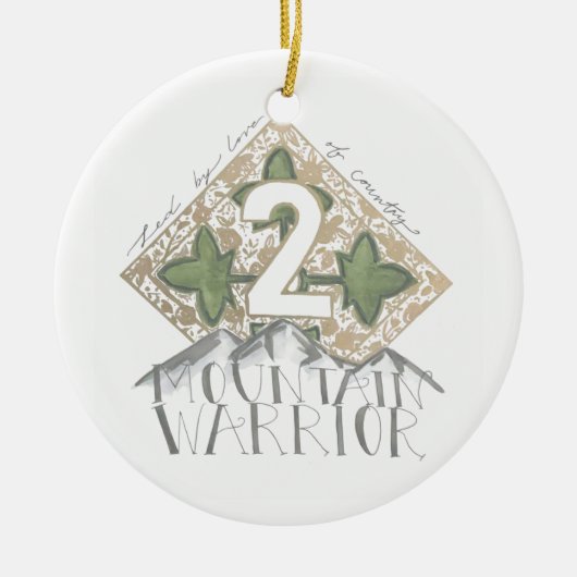 2 Mountain Warrior Post-Its Keramisch Ornament (Voorkant)