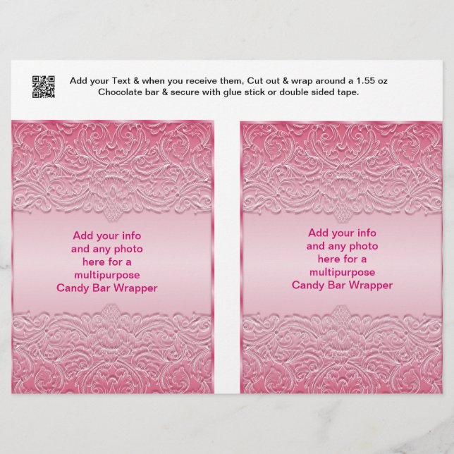 2 Multifunctionele Snoep Bar Wrappers Party Favor (Voorkant)