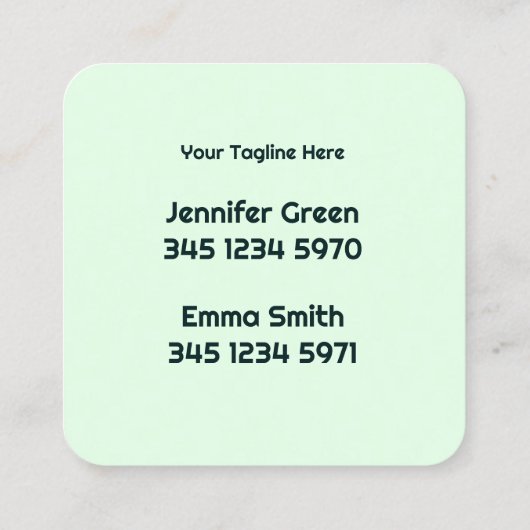 2 Naam Cleaner Visitekaartje (Achterkant)