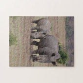 2 neushoornpuzzel legpuzzel (Horizontaal)