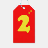2 nummer cadeaulabel (Voorkant)