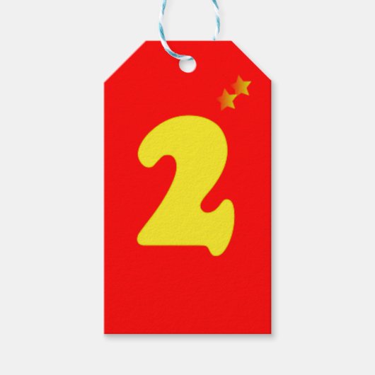 2 nummer cadeaulabel (Voorkant)
