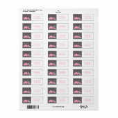 2 Olifanten Baby shower Roze moderne Adresetikette Etiket (Full Sheet)