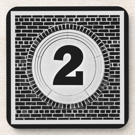 2 Ook twee in zwart en wit? Bier Onderzetter (Voorkant)