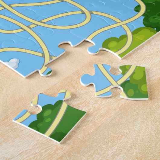 2 op 1, schattig kleurrijk honingbijen- en bijenwi legpuzzel (Zijkant)