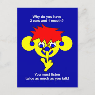 2 oren 1 mond briefkaart