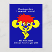 2 oren 1 mond briefkaart (Voorkant)