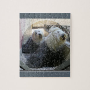 2 oude engelse schapen honden legpuzzel