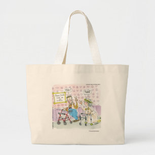 2 Oude Hippies & Vredesteken Funny Gifts T-shirts Grote Tote Bag