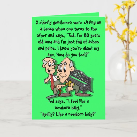 2 oude Mannen Kaart (Gele Bloem)