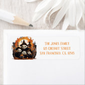 2 Ouders 2 Kinder - Halloween retour adreslabels Etiket (Insitu)