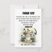 2 Ouders 2 Kinder - Waterverf Verjaardag Bedankkaart (Voorkant)