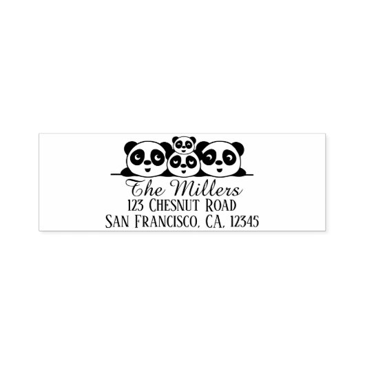 2 Ouders, 2 Kinderen Ontwerp - Zelfinktende Stempel (Design)