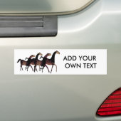2 paarden bumpersticker (Op auto)