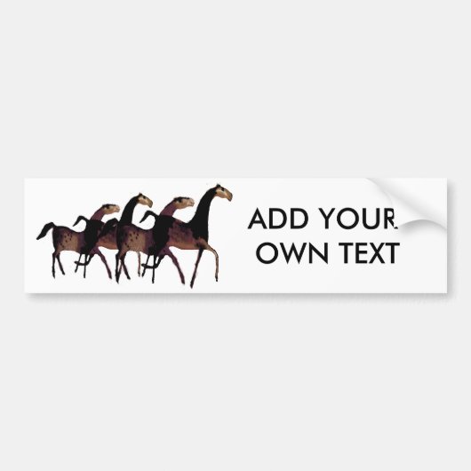 2 paarden bumpersticker (Voorkant)