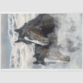 2 Paarden in de Wolken Decoupage Tissuepapier