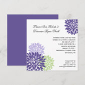 #2 Paarse lavendelgroene bloemblaadjes Kaart (Voorkant / Achterkant)