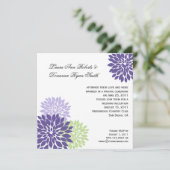 #2 Paarse lavendelgroene bloemblaadjes Kaart (Staand voorkant)