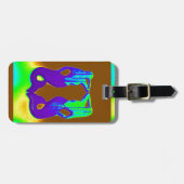 2 paarse zeemeerminnen bagagelabel (Voorkant horizontaal)