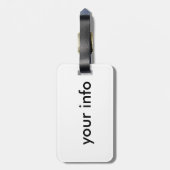 2 paarse zeemeerminnen bagagelabel (Achterkant verticaal)