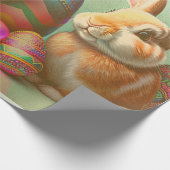 2 paasbundel en Collectie van eieren Cadeaupapier (Hoek)