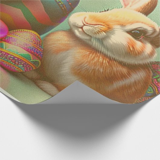 2 paasbundel en Collectie van eieren Cadeaupapier (Hoek)