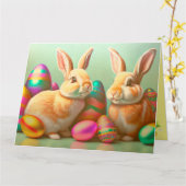 2 paasbundel en Collectie van eieren Kaart (Gele Bloem)