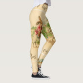 2 paasbunnies op lammeren leggings (Rechts)