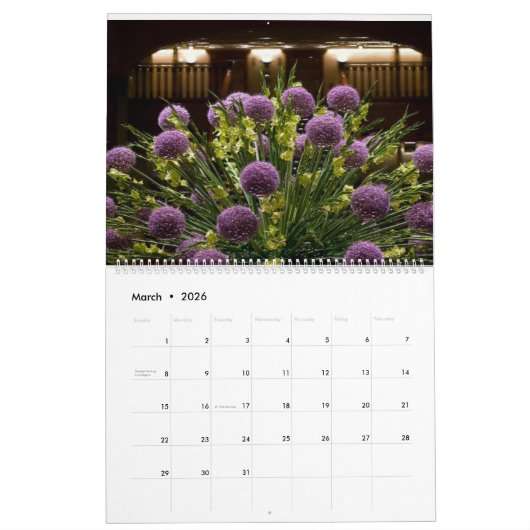 2 pagina's, grote witte kalender (Mar 2026)