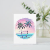 2 palmbomen briefkaart (Staand voorkant)