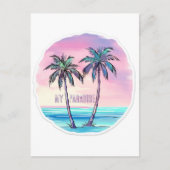 2 palmbomen briefkaart (Voorkant)