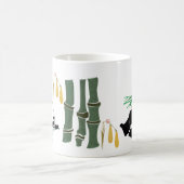 2 Pandas eet bamboe in het tropisch bos Koffiemok (Center)