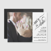 2 Pane Foto Bruiloft Bewaar de datum Magnetische K (Voorkant / Achterkant)