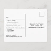 2 Pane Minimalistische Zwart & Wit Bruiloft RSVP Briefkaart (Achterkant)