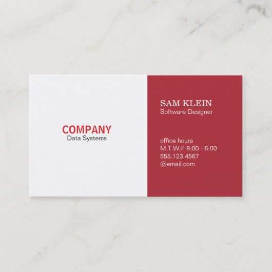 2 Paneel Kardinaal Rood Visitekaartje (Voorkant)