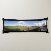 2-panoramische foto's - Zwarte Douanehandleiding Lichaamskussen (Achterkant)