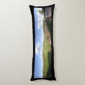 2-panoramische foto's - Zwarte Douanehandleiding Lichaamskussen (Achterkant (Verticaal))