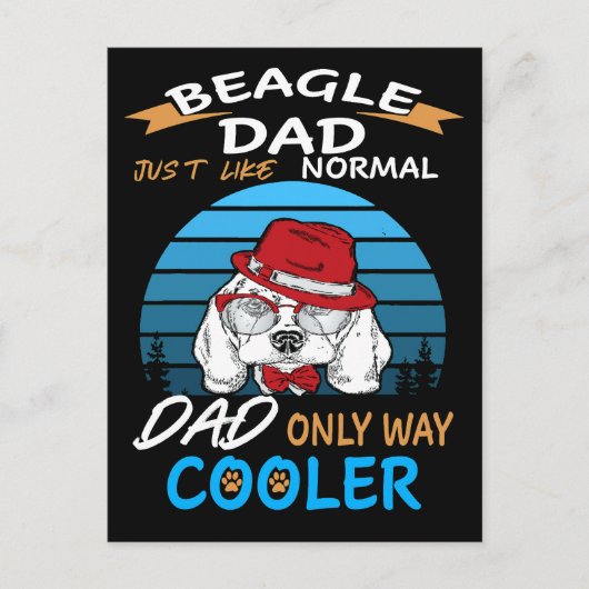2 Papa Beagle Pa Cooler Briefkaart (Voorkant)