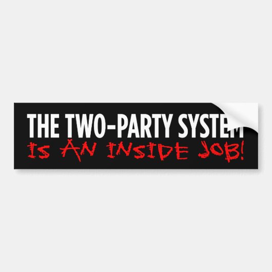 2 partijsysteem is een Bumpersticker aan de binnen (Voorkant)