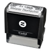 2 Pauwenveren Art Nouveau Ex Libris Bibliotheek Zelfinktende Stempel (Product)